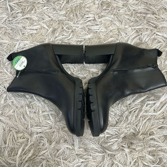 NWOB Paul Green Sahara Block Heel Chelsea Boots in Black Leather Sz UK 7/US 9.5 - Picture 9 of 13